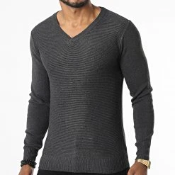 Acheter ⌛ Pull Col V G1812 Gris Anthracite de Classic Series ❤️
