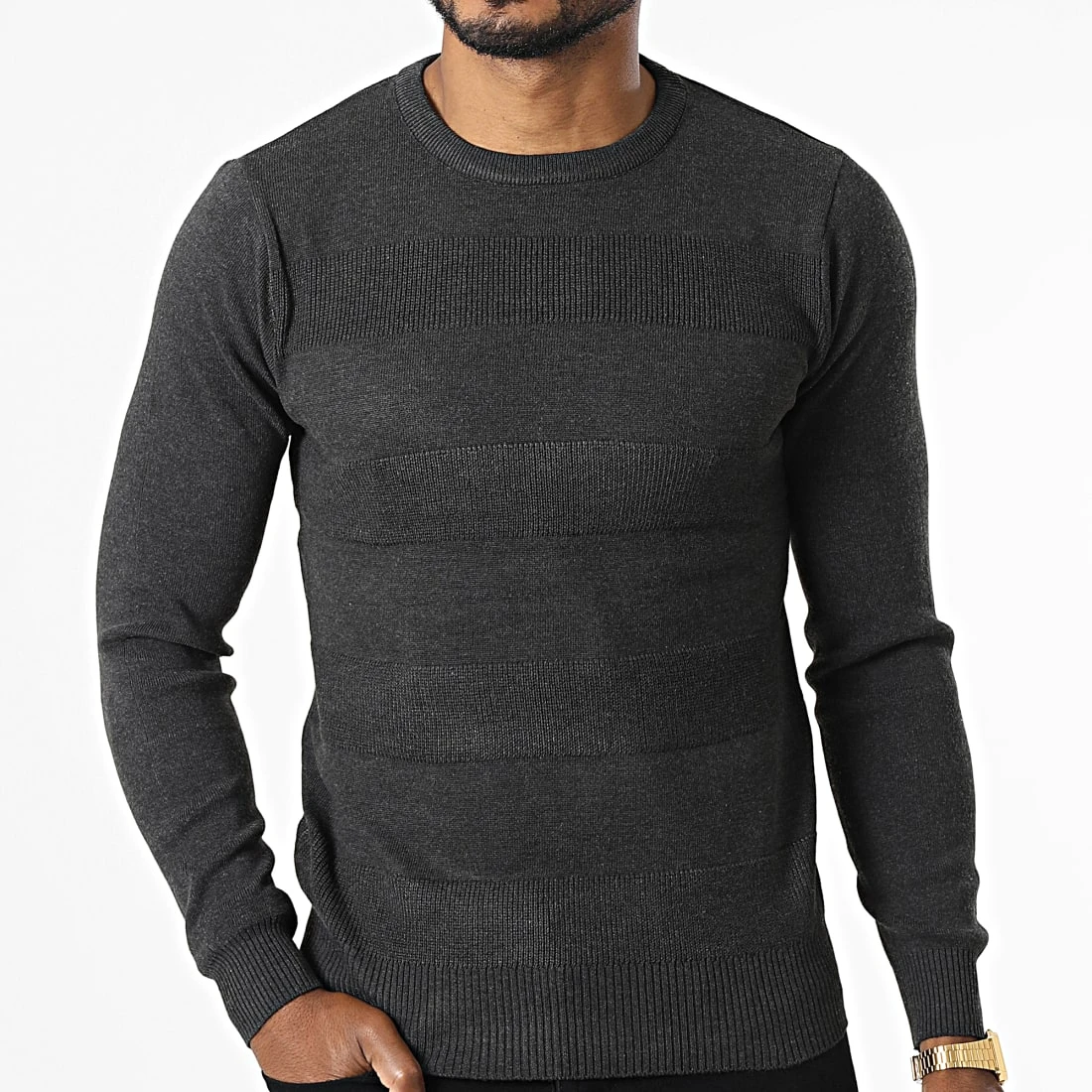 Grosses soldes 😀 Pull G1809 Gris Anthracite Chiné de Classic Series ⌛ 5 Grosses soldes 😀 Pull G1809 Gris Anthracite Chiné de Classic Series ⌛ – Image 3