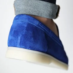 Acheter ⌛ Mocassins 801 Bleu Roi de Classic Series ❤️ -Classic Series Soldes classic series 332124 801 SAX SUET 20220818T155942 04