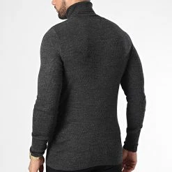 Bon marché ❤️ Pull Col Roulé 1406 Gris Anthracite Chiné de Classic Series ⌛ -Classic Series Soldes classic series 334667 1406 FUME 20220902T162122 04