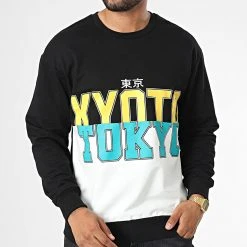 Meilleure vente ⌛ Sweat Crewneck GK-1065 Noir de Classic Series 🎉 -Classic Series Soldes classic series 335157 GK 1065 BLACK 20220901T151654 03