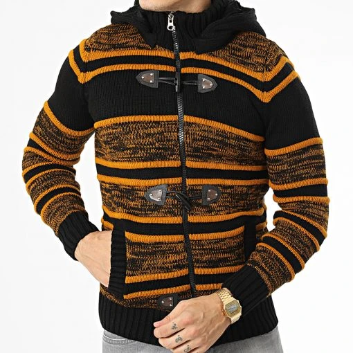 Offres 🎁 Gilet Zippé Capuche 3000 Noir Orange de Classic Series ✨ -Classic Series Soldes classic series 336288 3000 YELLOW 20220912T154707 01