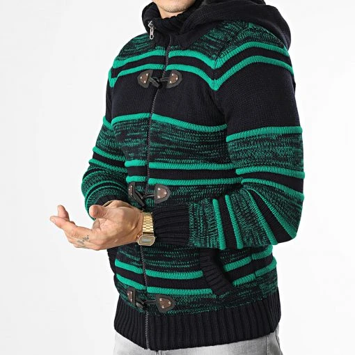 De gros 🔥 Gilet Zippé Capuche 3000 Bleu Marine Vert de Classic Series ⭐ -Classic Series Soldes classic series 336289 3000 GREEN 20220912T154331 01