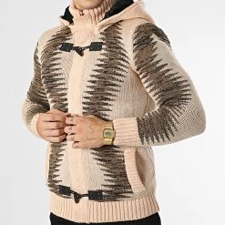 Grosses soldes 🔥 Gilet Zippé Capuche 3003 Beige de Classic Series 🎁