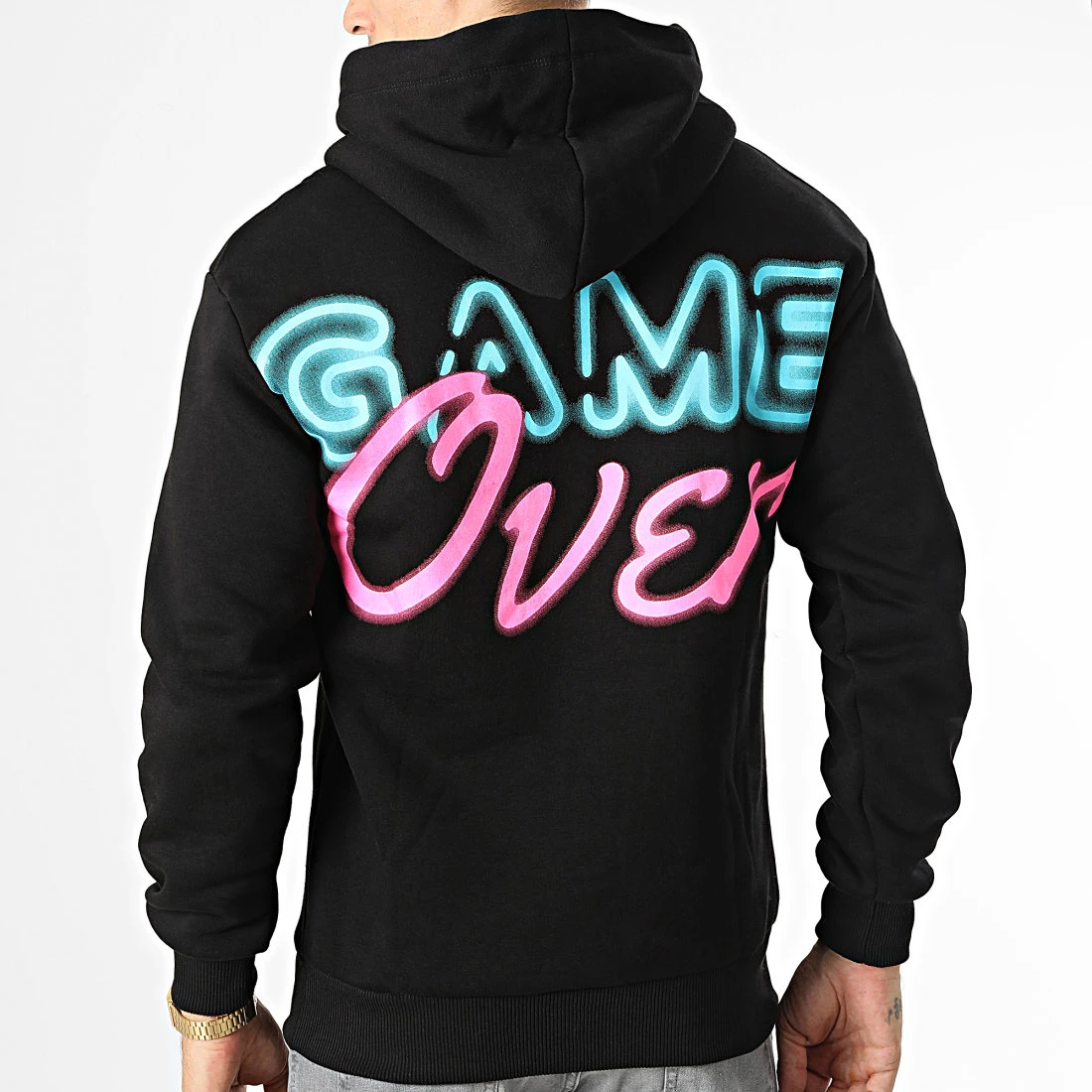 Promo 🔥 Sweat Capuche GK-1128 Noir de Classic Series ✔️ 3 Promo 🔥 Sweat Capuche GK-1128 Noir de Classic Series ✔️