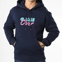 Le moins cher ✔️ Sweat Capuche GK-1128 Bleu Marine de Classic Series 🛒 -Classic Series Soldes classic series 336304 GK 1128 LACI 20220912T155014 03