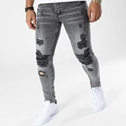 Vente flash 😀 Jean Skinny DHZ-3843 Gris de Classic Series ❤️