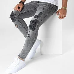 Vente flash 😀 Jean Skinny DHZ-3843 Gris de Classic Series ❤️ -Classic Series Soldes classic series 336433 DHZ 3843 1 FUME 20220919T160203 03