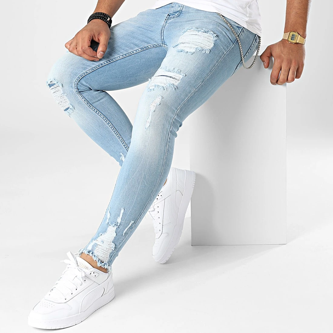 Sortie 😀 Jean Skinny DHZ-3845 Bleu Wash de Classic Series 🎁 5 Sortie 😀 Jean Skinny DHZ-3845 Bleu Wash de Classic Series 🎁 – Image 3