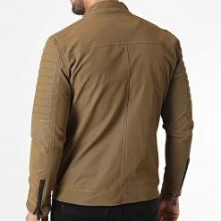 Le moins cher ⌛ Veste Biker 117 Marron de Classic Series 👏 -Classic Series Soldes classic series 336571 117 HAKI 20220915T151810 04