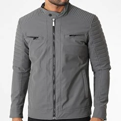 De gros ⭐ Veste Biker 117 Gris Anthracite de Classic Series 🤩 8 De gros ⭐ Veste Biker 117 Gris Anthracite de Classic Series 🤩 -Classic Series Soldes classic series 336572 117 GRI 20220915T151719 03
