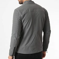 De gros ⭐ Veste Biker 117 Gris Anthracite de Classic Series 🤩 9 De gros ⭐ Veste Biker 117 Gris Anthracite de Classic Series 🤩 -Classic Series Soldes classic series 336572 117 GRI 20220915T151720 04
