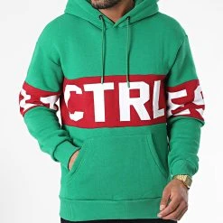 De gros 🧨 Sweat Capuche GK-1117 Vert de Classic Series 🤩