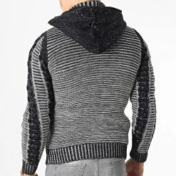 Acheter ⭐ Gilet Capuche 3002 Noir Blanc de Classic Series ✨ -Classic Series Soldes classic series 336666 3002 BLACK WHITE 20220912T155447 04