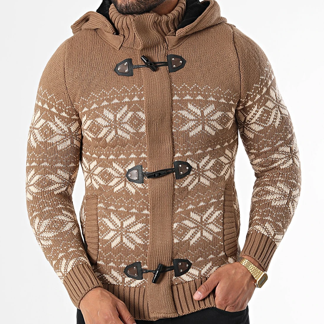 Le moins cher 😀 Gilet Capuche 3001 Marron Beige de Classic Series 🔥 5 Le moins cher 😀 Gilet Capuche 3001 Marron Beige de Classic Series 🔥 – Image 3