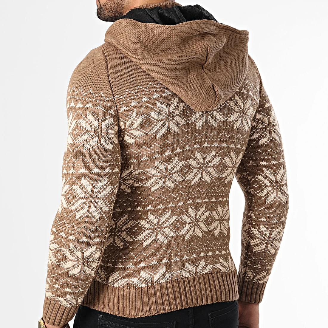 Le moins cher 😀 Gilet Capuche 3001 Marron Beige de Classic Series 🔥 6 Le moins cher 😀 Gilet Capuche 3001 Marron Beige de Classic Series 🔥 – Image 4