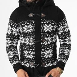 Nouveau ✨ Gilet Capuche 3001 Noir Blanc de Classic Series 😀 -Classic Series Soldes classic series 336751 3001 BLACK WHITE 20220916T150023 03