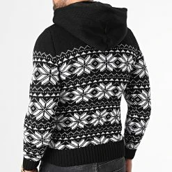 Nouveau ✨ Gilet Capuche 3001 Noir Blanc de Classic Series 😀 -Classic Series Soldes classic series 336751 3001 BLACK WHITE 20220916T150025 04