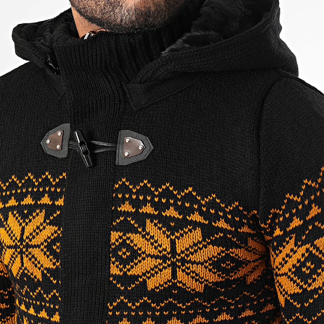 Vente flash ✨ Gilet Capuche 3001 Noir Jaune Moutarde de Classic Series 👏 4 Vente flash ✨ Gilet Capuche 3001 Noir Jaune Moutarde de Classic Series 👏 – Image 2