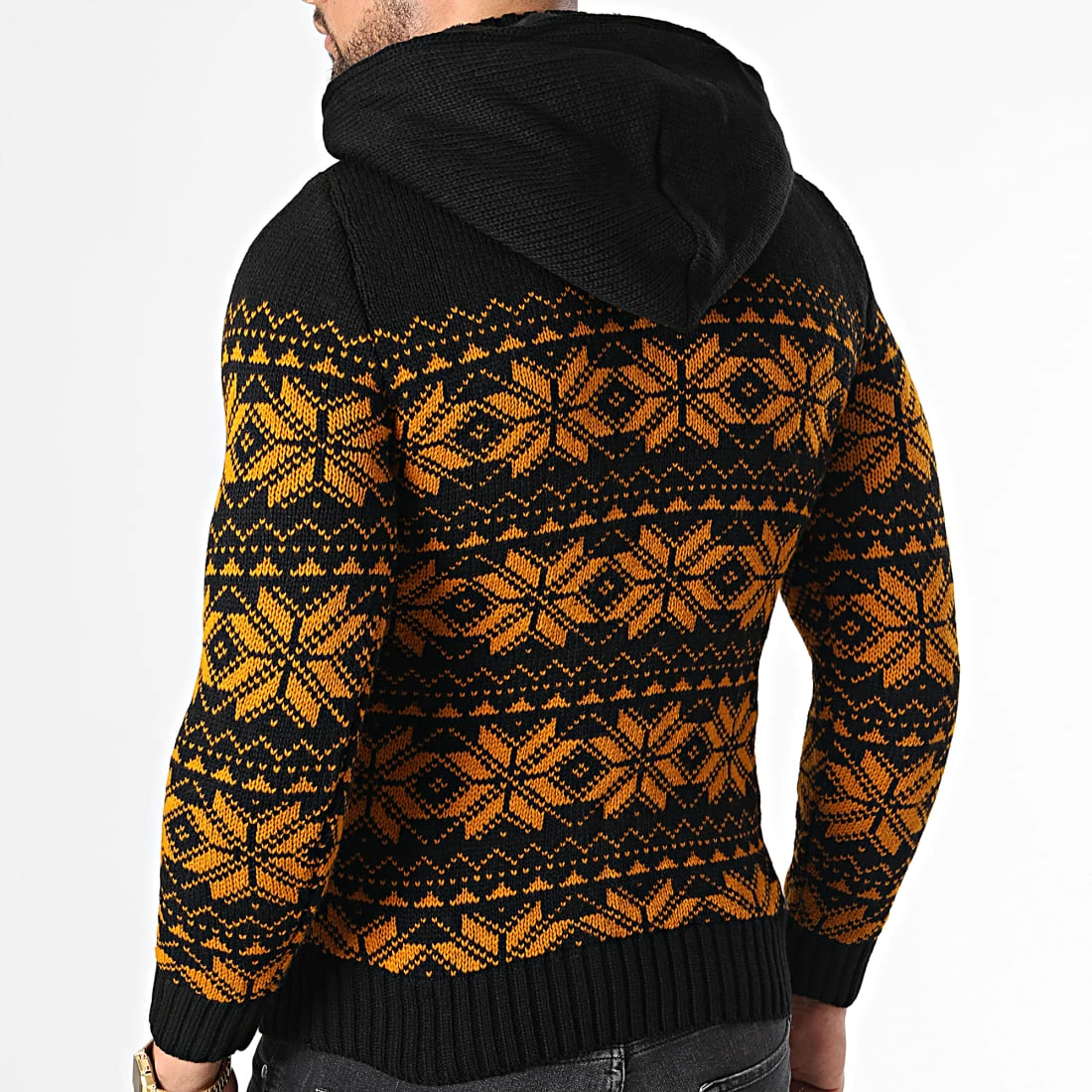 Vente flash ✨ Gilet Capuche 3001 Noir Jaune Moutarde de Classic Series 👏 6 Vente flash ✨ Gilet Capuche 3001 Noir Jaune Moutarde de Classic Series 👏 – Image 4