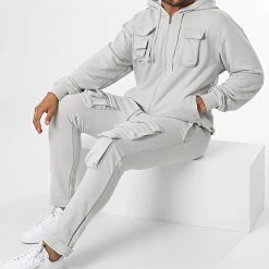 Remise ⭐ Ensemble De Survetement GK-1069T Gris Clair de Classic Series 👏
