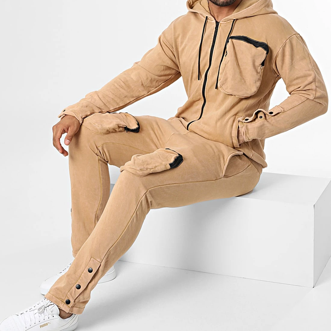 De gros ⌛ Ensemble De Survetement GK-1089T Beige de Classic Series 🤩 3 De gros ⌛ Ensemble De Survetement GK-1089T Beige de Classic Series 🤩