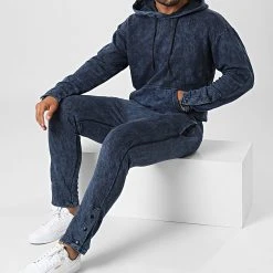 De gros ❤️ Ensemble De Survetement GK-1090T Bleu Marine de Classic Series 😍