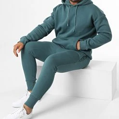 Coupon 🥰 Ensemble De Survetement GK-1096T Bleu Pétrole de Classic Series 🎁