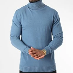 Le moins cher 😀 Pull Col Roulé 6741 Bleu de Classic Series 🛒 -Classic Series Soldes classic series 337008 6741 BLEU JEANS 20220915T151628 03