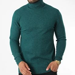 Bon marché 😉 Pull Col Roulé 6741 Vert Foncé de Classic Series ❤️ -Classic Series Soldes classic series 337009 6741 VERT SAPIN 20220915T151445 03