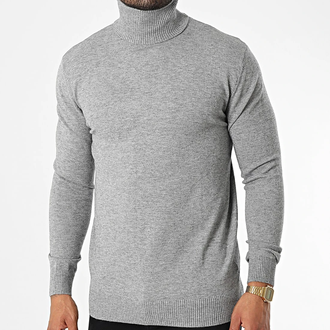 Nouveau ⌛ Pull Col Roulé 6741 Gris Chiné de Classic Series 😀 3 Nouveau ⌛ Pull Col Roulé 6741 Gris Chiné de Classic Series 😀