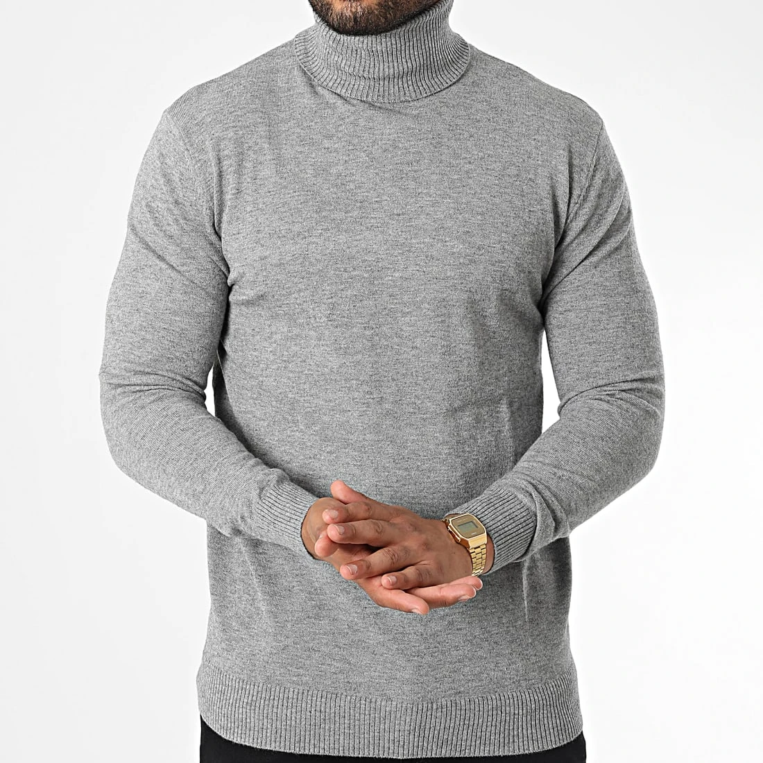 Nouveau ⌛ Pull Col Roulé 6741 Gris Chiné de Classic Series 😀 5 Nouveau ⌛ Pull Col Roulé 6741 Gris Chiné de Classic Series 😀 – Image 3