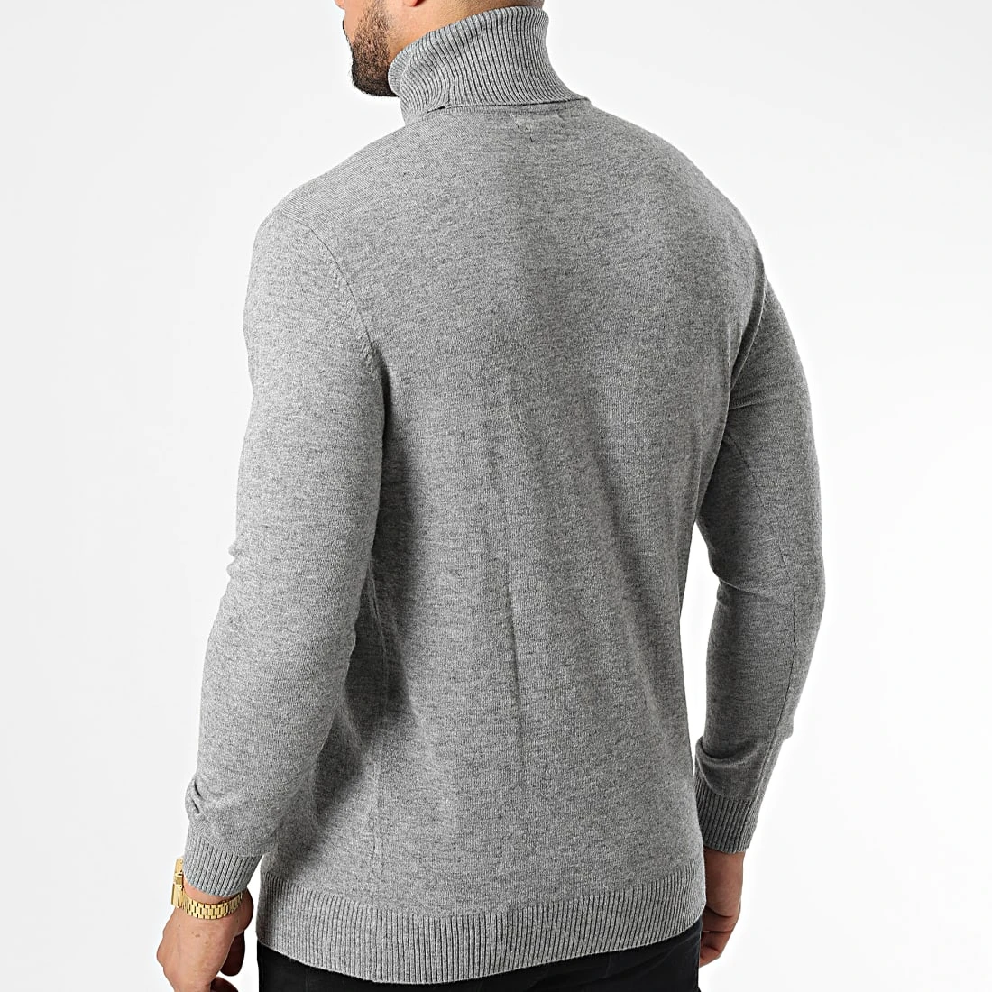 Nouveau ⌛ Pull Col Roulé 6741 Gris Chiné de Classic Series 😀 6 Nouveau ⌛ Pull Col Roulé 6741 Gris Chiné de Classic Series 😀 – Image 4