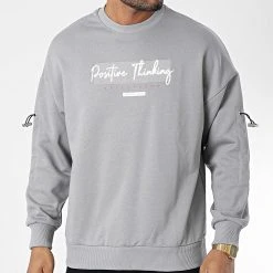 Meilleur prix 👏 Sweat Crewneck 22-K076 Gris de Classic Series 🔔