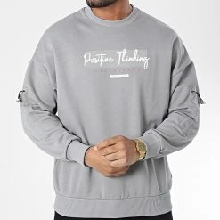 Meilleur prix 👏 Sweat Crewneck 22-K076 Gris de Classic Series 🔔 -Classic Series Soldes classic series 338022 22 K076 GREY 20220922T160924 03