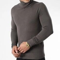 Coupon 🛒 Pull Col Roulé J663 Taupe de Classic Series 💯 -Classic Series Soldes classic series 338024 J663 12 20220921T154424 03