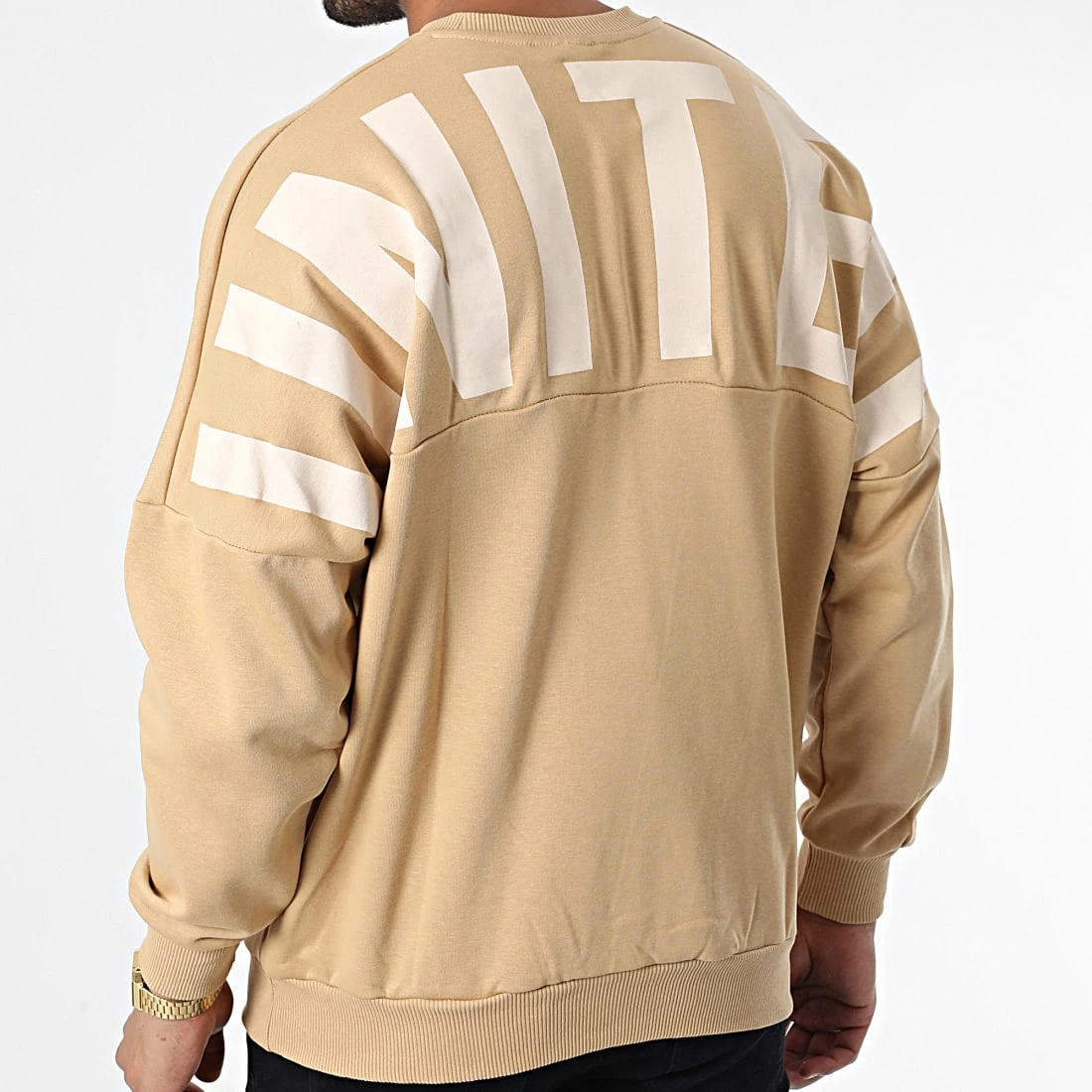 Remise 😀 Sweat Crewneck 22-K053 Beige de Classic Series 🧨 3 Remise 😀 Sweat Crewneck 22-K053 Beige de Classic Series 🧨