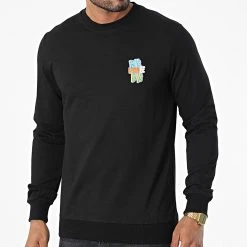 Vente flash ⌛ Sweat Crewneck 9058 Noir de Classic Series 👏 -Classic Series Soldes classic series 338061 9058 BLACK 20220922T155303 03
