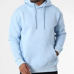 Le moins cher 🥰 Sweat Capuche 8801 Bleu Clair de Classic Series ✔️