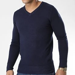 Le moins cher 🧨 Pull J662 Bleu Marine de Classic Series ⭐