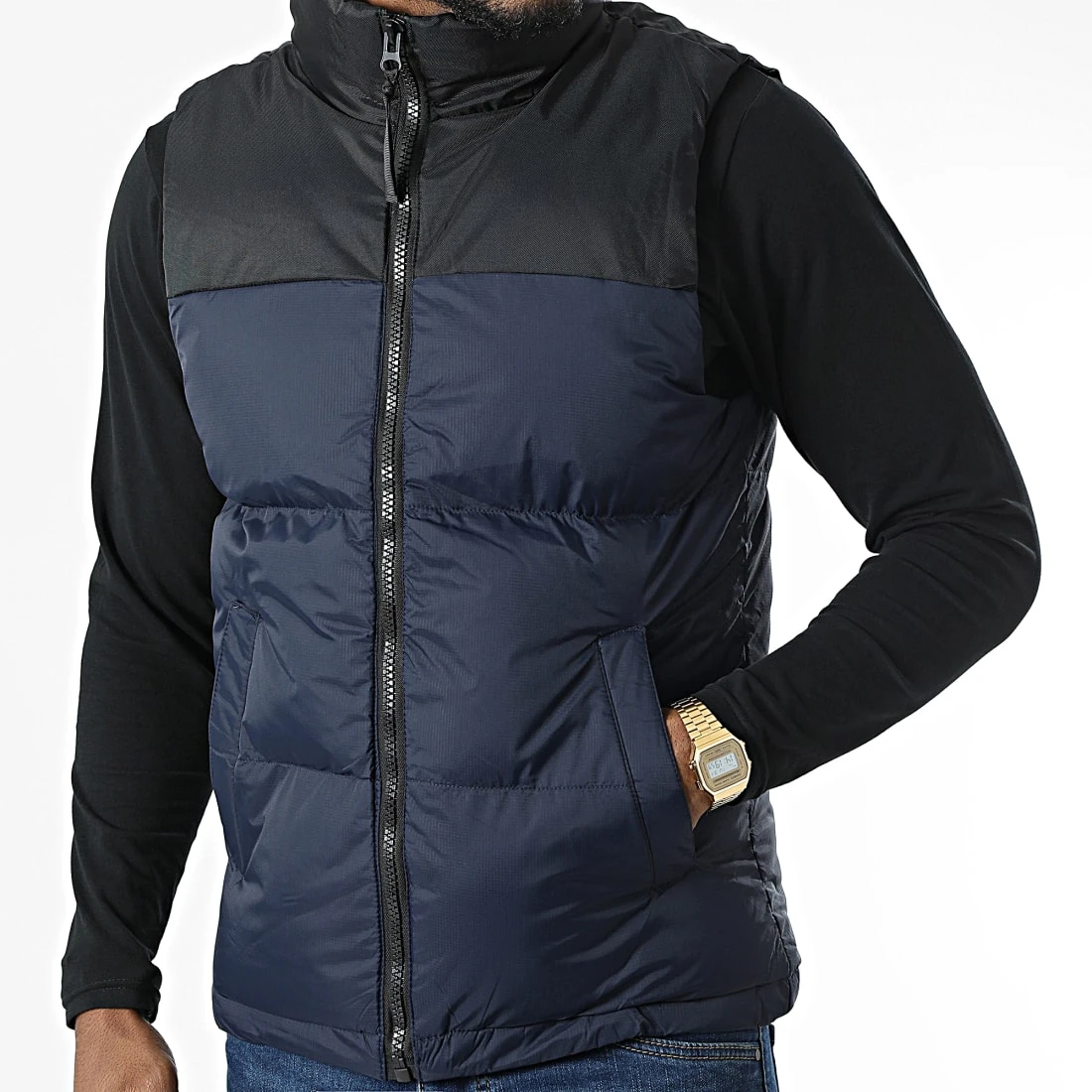 Le moins cher 🤩 Doudoune Sans Manches 9357 Bleu Marine de Classic Series 🧨 5 Le moins cher 🤩 Doudoune Sans Manches 9357 Bleu Marine de Classic Series 🧨 – Image 3