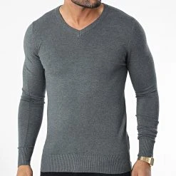 Grosses soldes 😀 Pull J662 Gris Anthracite Chiné de Classic Series 🧨