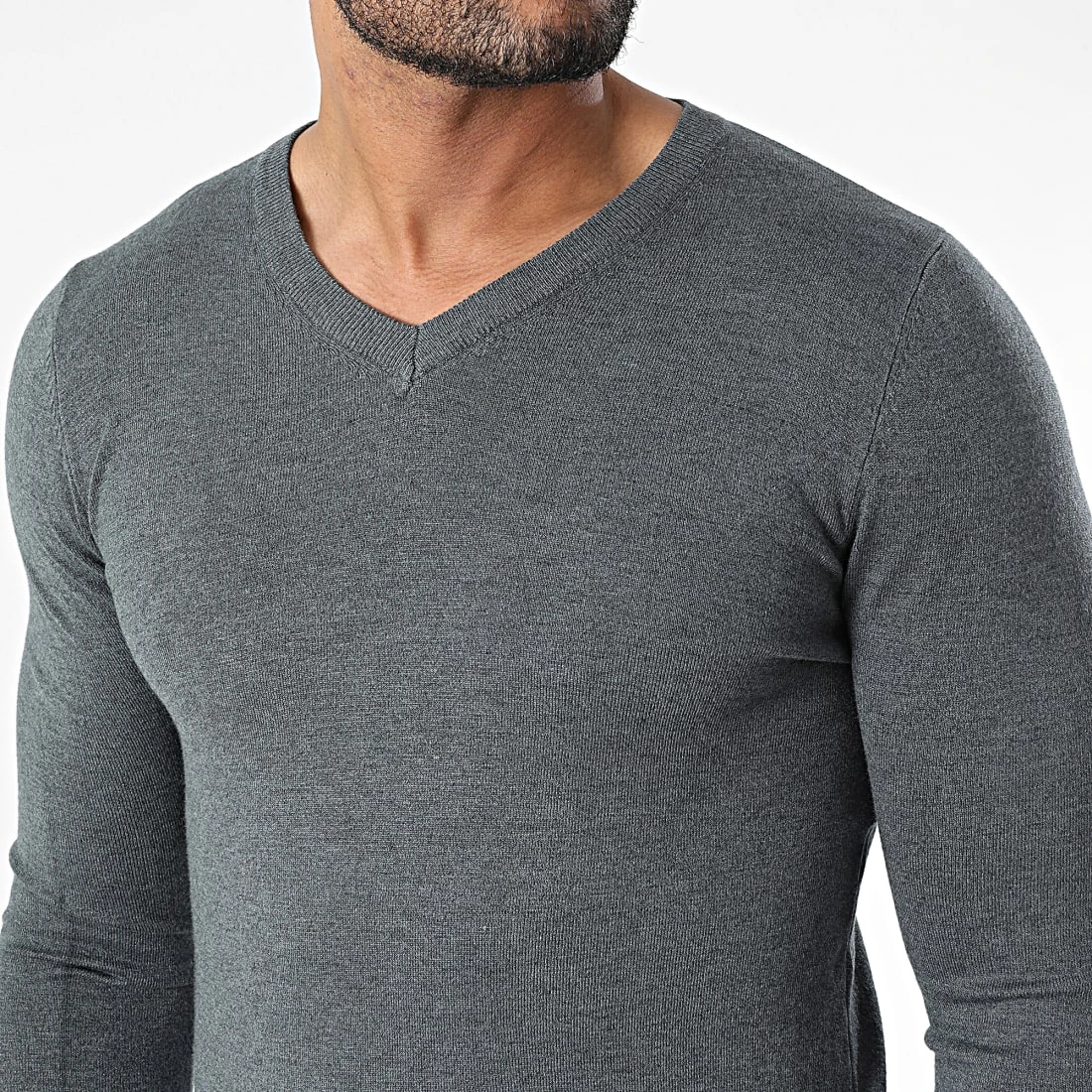 Grosses soldes 😀 Pull J662 Gris Anthracite Chiné de Classic Series 🧨 4 Grosses soldes 😀 Pull J662 Gris Anthracite Chiné de Classic Series 🧨 – Image 2