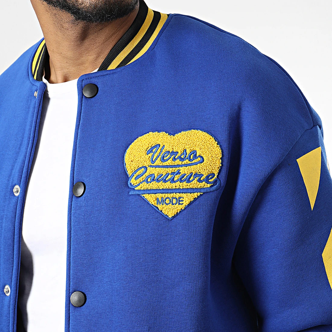 Remise 🥰 Veste Teddy 7421 Bleu Jaune de Classic Series ✔️ 4 Remise 🥰 Veste Teddy 7421 Bleu Jaune de Classic Series ✔️ – Image 2