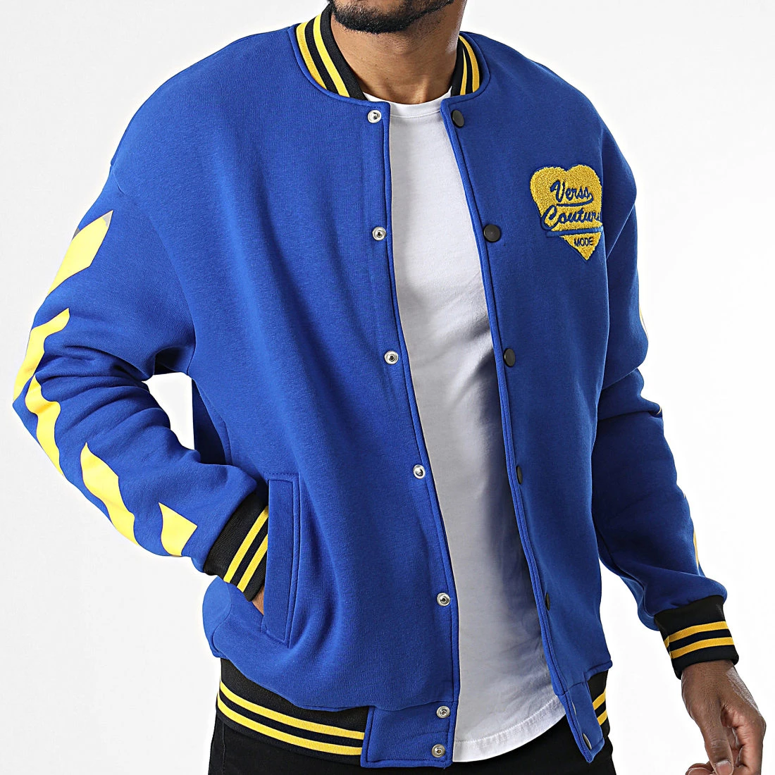 Remise 🥰 Veste Teddy 7421 Bleu Jaune de Classic Series ✔️ 5 Remise 🥰 Veste Teddy 7421 Bleu Jaune de Classic Series ✔️ – Image 3