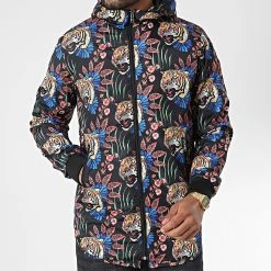 Coupon ✨ Veste Zippée Capuche Floral 7424 Noir de Classic Series ⭐ -Classic Series Soldes classic series 338295 7424 MIX 20220923T154652 03