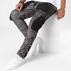 Meilleure vente 🥰 Pantalon Cargo 7423 Noir Gris Anthracite de Classic Series 🛒 -Classic Series Soldes classic series 338302 7423 BLACK MIX 20220929T092300 03