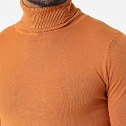 Meilleure affaire ⭐ Pull Col Roulé J663 Orange de Classic Series ⌛ -Classic Series Soldes classic series 338306 J663 10 20220923T153953 02