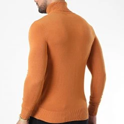 Meilleure affaire ⭐ Pull Col Roulé J663 Orange de Classic Series ⌛ -Classic Series Soldes classic series 338306 J663 10 20220923T153956 04