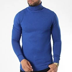 Vente flash ✨ Pull Col Roulé J663 Bleu Roi de Classic Series 🌟 -Classic Series Soldes classic series 338312 J663 16 20220923T153845 03
